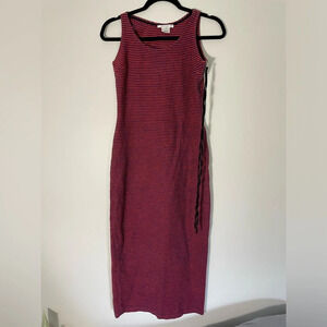 Carven Sleeveless Cotton‎ Striped Maxi Dress